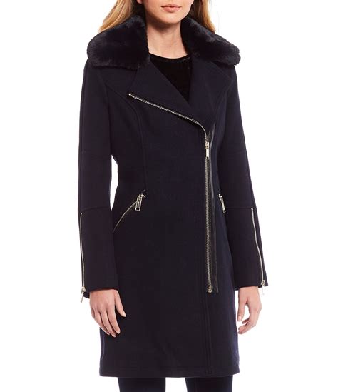 michael kors long wool coat|michael kors zip closure coats.